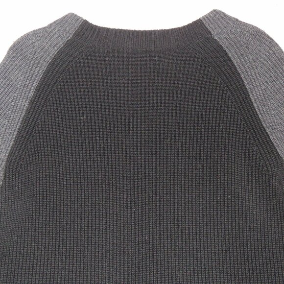 Eileen Fisher XXS 2 Tone Gray Color Block Oversized Fine Merino Wool Sweater - Picture 13 of 15